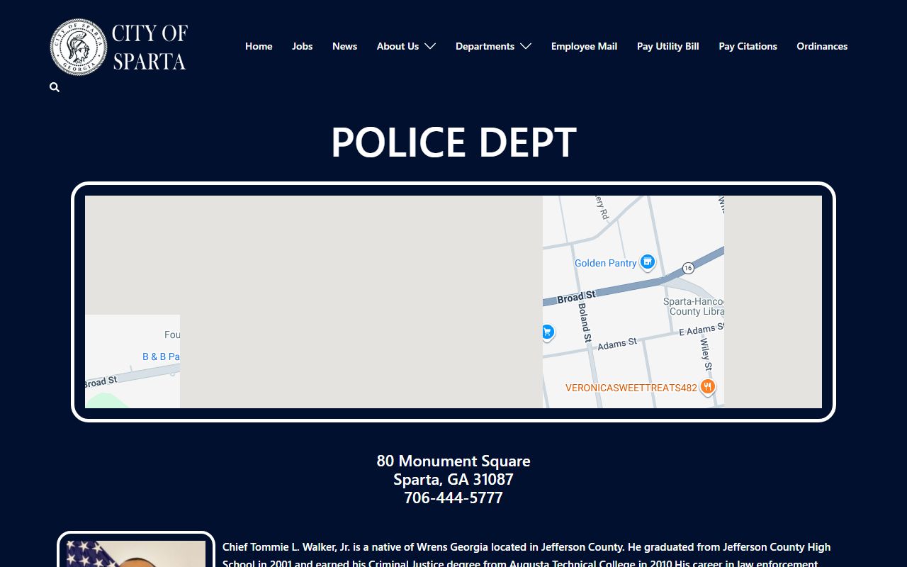 Hancock County arrest records City of Sparta police page