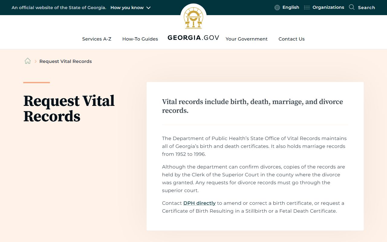 Hancock County probate records Georgia vital records request guide