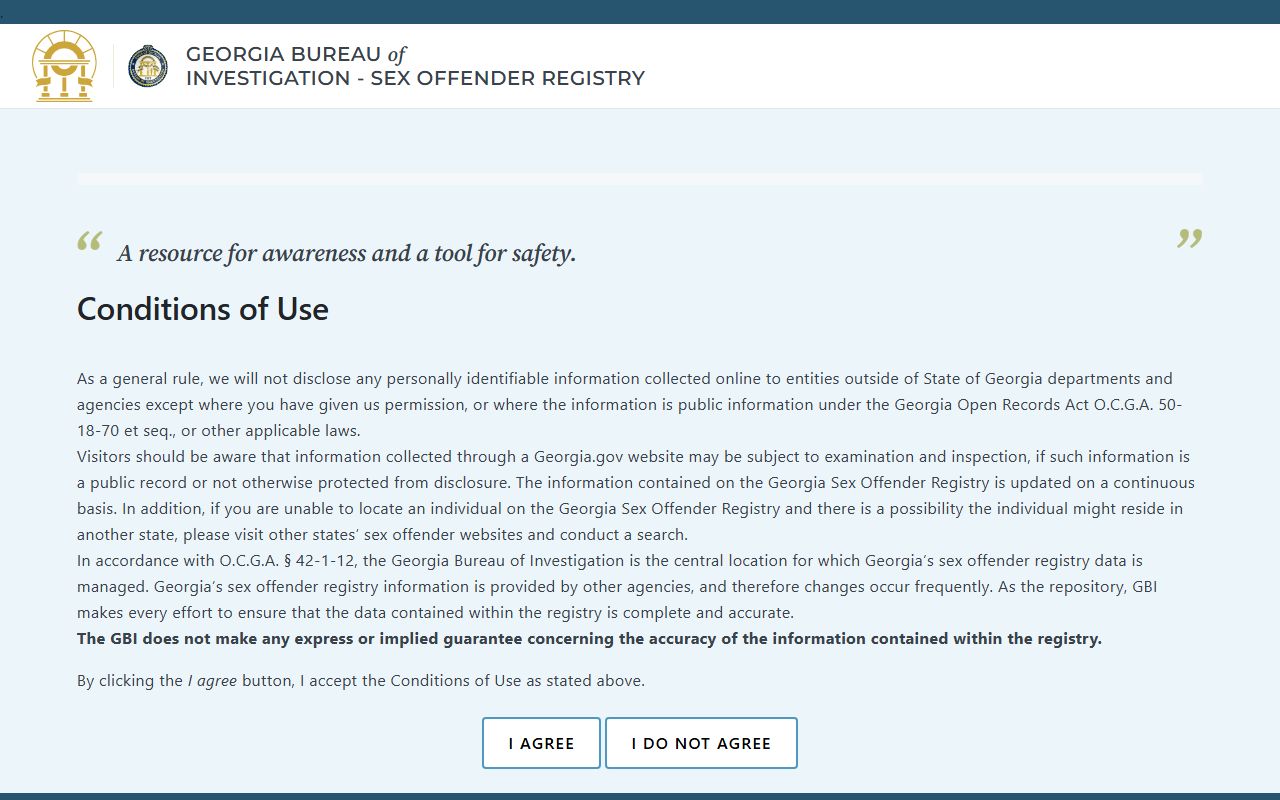 Hancock County inmate records GBI public registry search