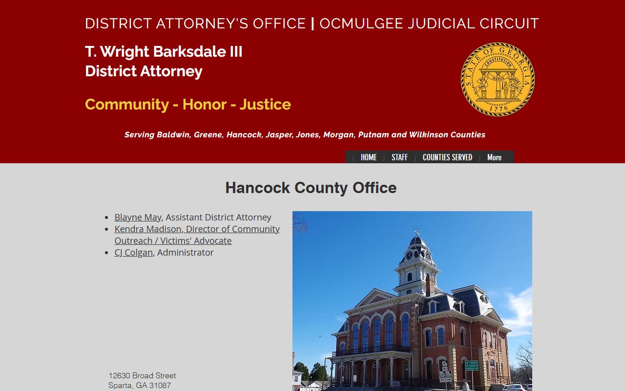 Hancock County Superior Court records DA Hancock office