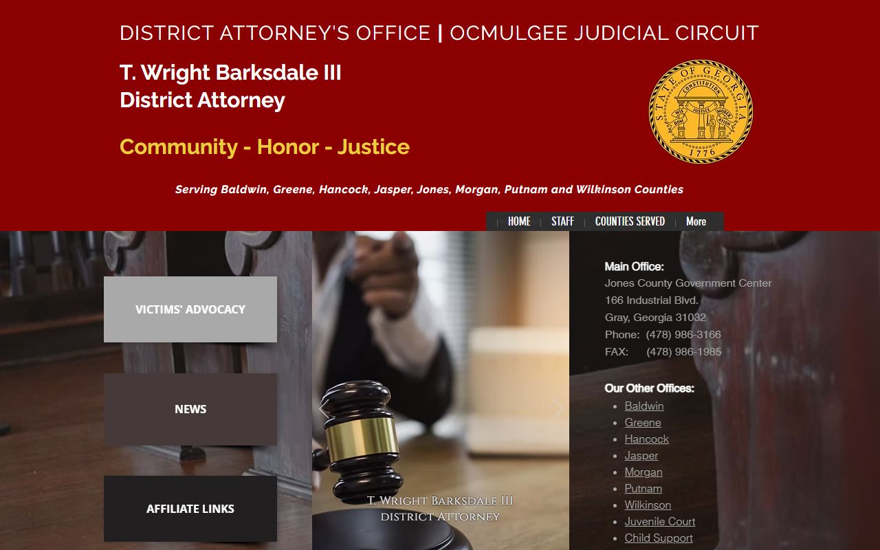 Hancock County Superior Court criminal records Ocmulgee District Attorney