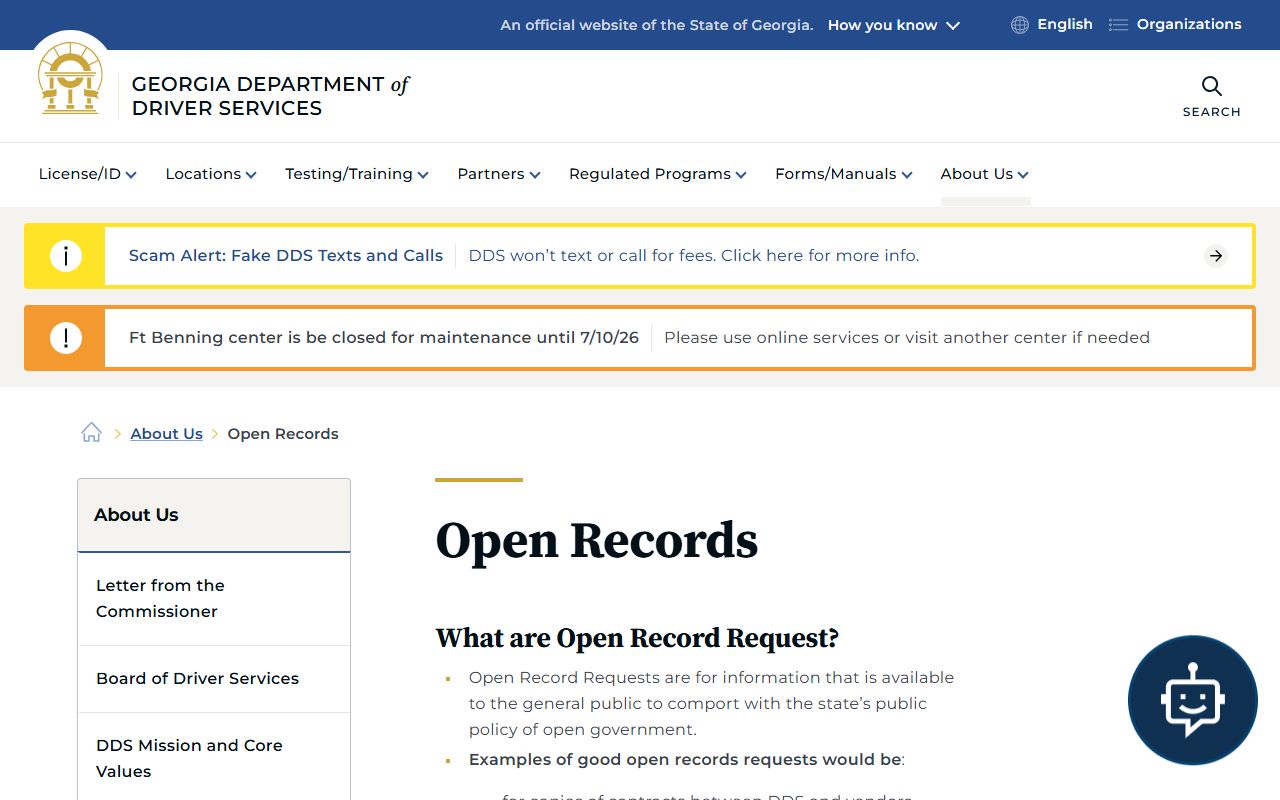 Hancock County traffic court records Georgia DDS open records
