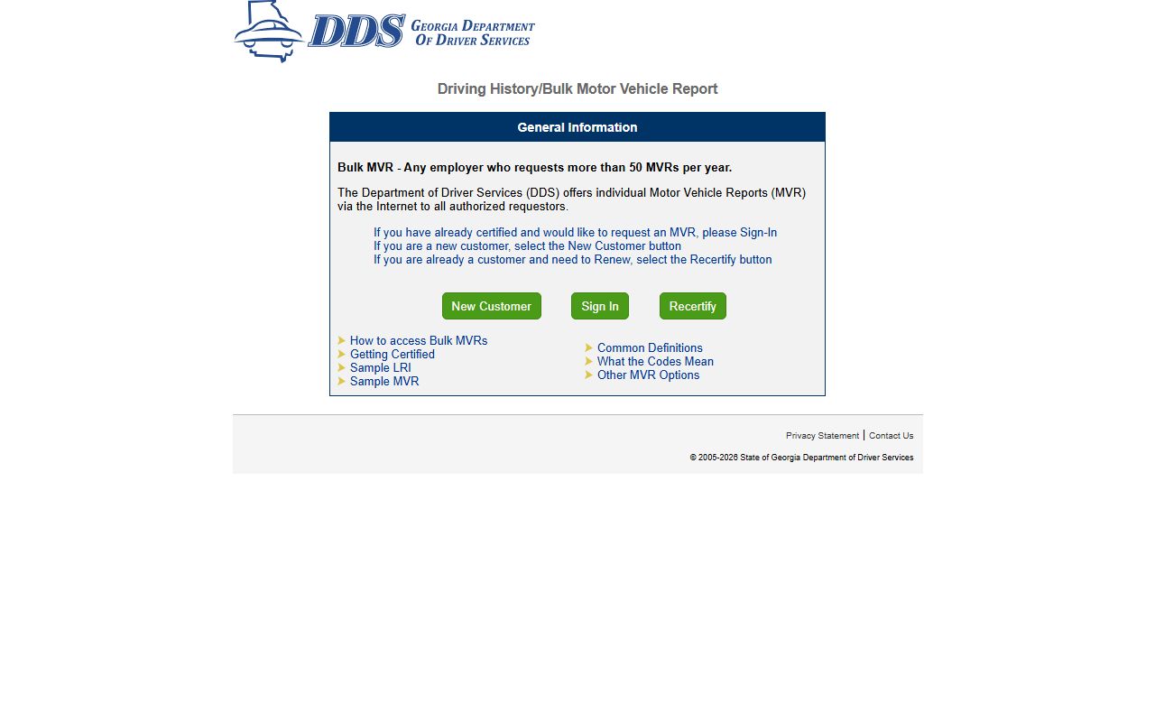 Hancock County traffic court records Georgia online MVR portal